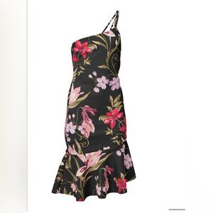 NWT VENUS One-Shoulder Ruffle Dress